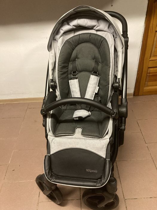 Wózek BEBETTO TORINO  2w1 / 3w1 / 4w1 baza Isofix Jasno Szary