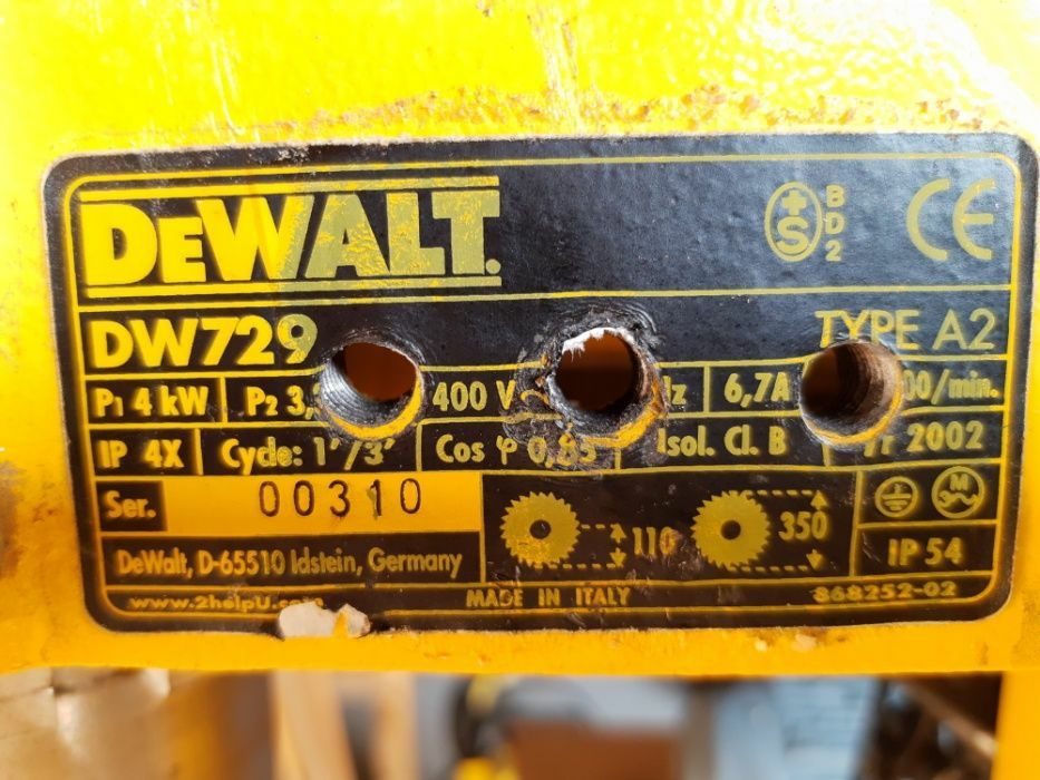 Dewalt DW729 - 4KW.  Polecam!