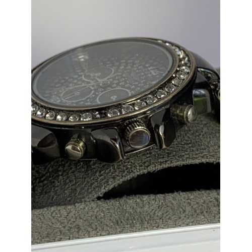 Часы женские Softech Diamante Dial Gun Black&Silver Watch