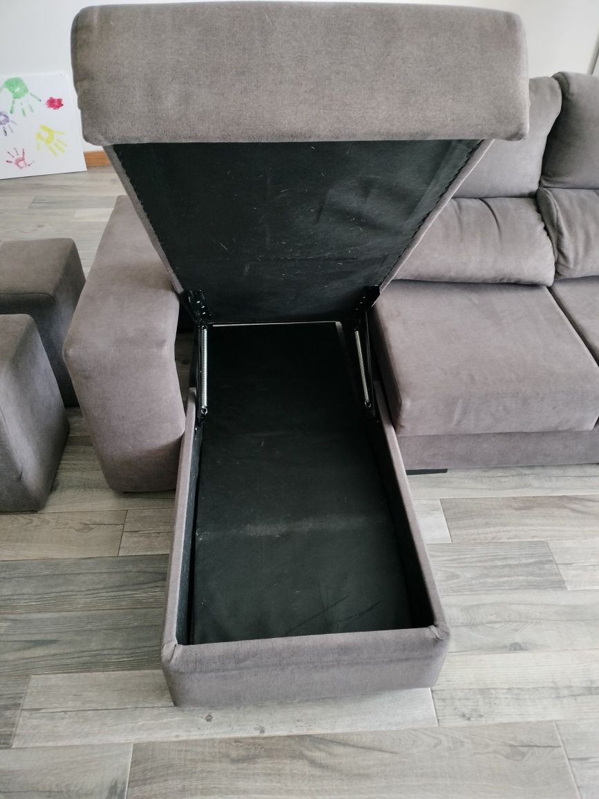 Sofá com 3 lugares + 2 chaise lounges