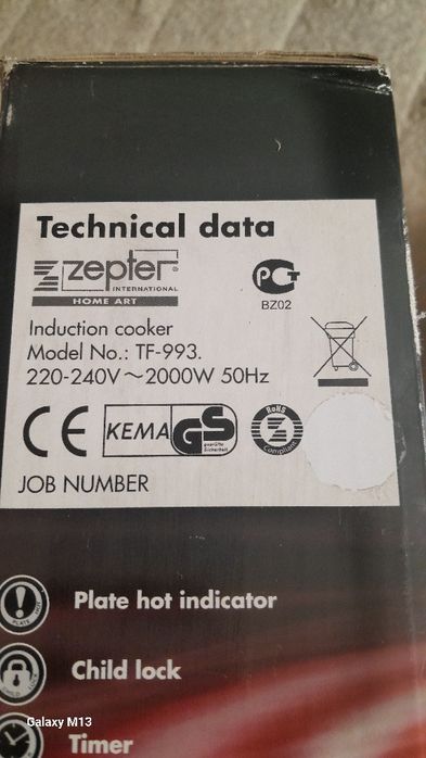Kuchenka indukcyjna Zepter NOWA