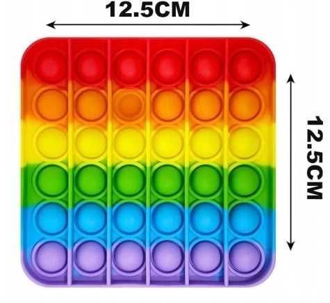 POP BUBBLE antystresowa zabawka SENSORYCZNA tęczowa