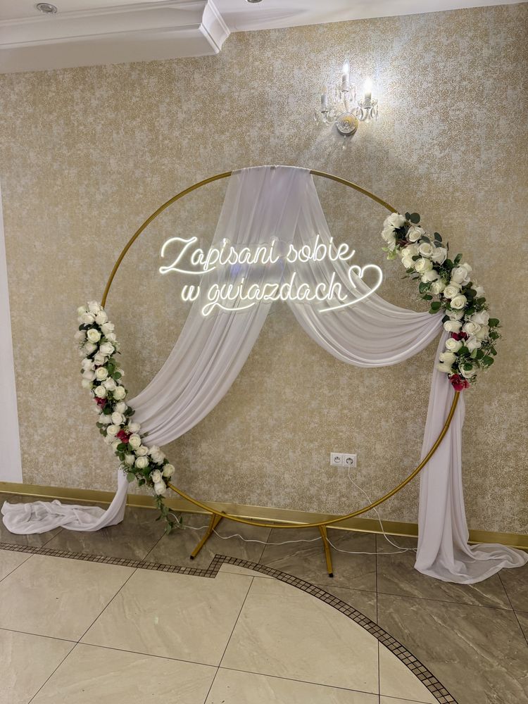 Neon napis ślubny zapisani sobie w gwiazdach