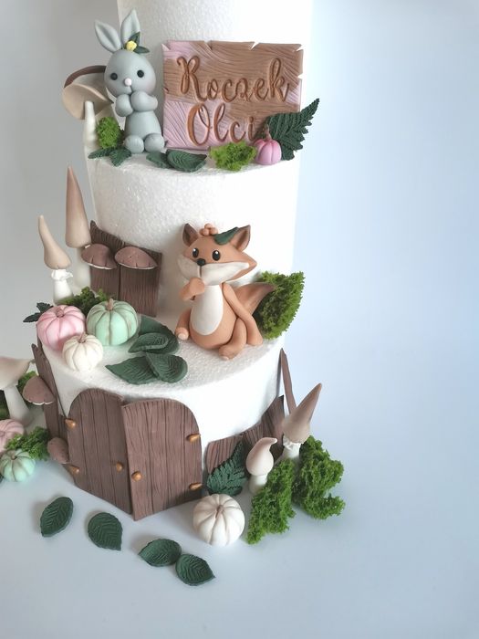 Figurki z masy cukrowej Leśne zwierzęta