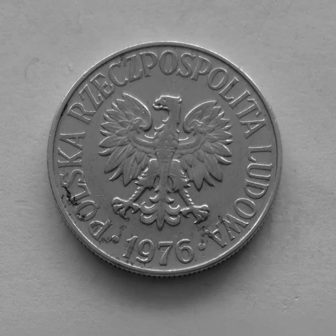 Moneta PRL 50 groszy 1976r.Al.Stan monety widoczny na zdjęciach.