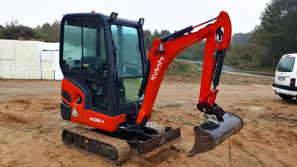 Kubota KX016-4  Kubota KX016-4, minikoparka, 2019 r, 1902 mtg, idealna, rozsuwane gąsi