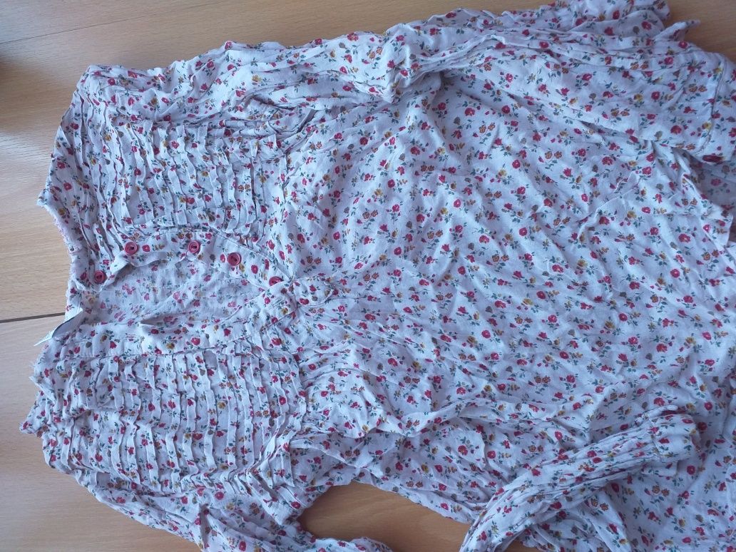 Blusa de algodão da Zara de manga comprida, 7-8 anos
