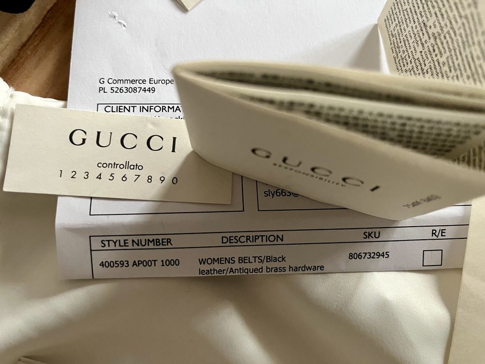 Oryginalny,nowy pasek z domu Gucci!