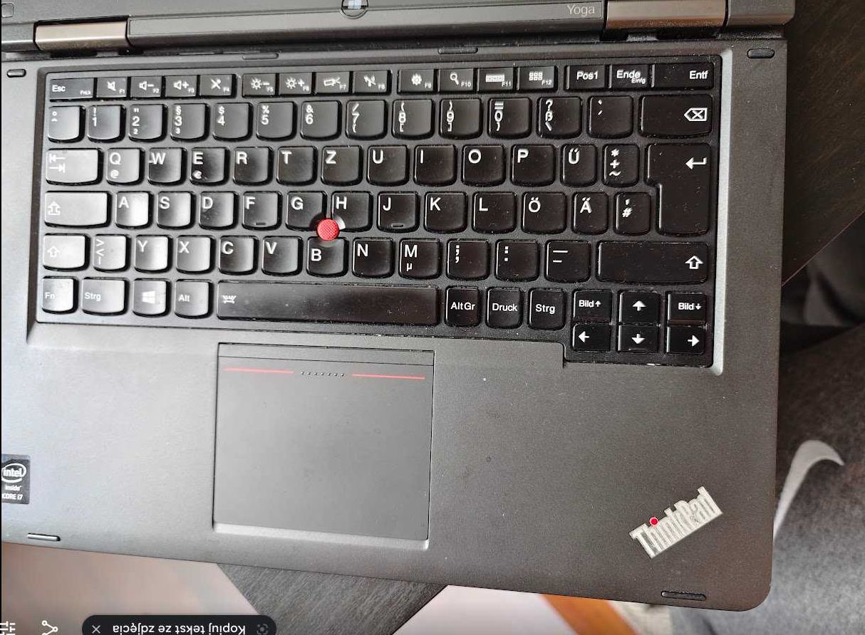 Laptop Lenovo ThinkPad Yoga S1 używany z niemiecką klawiaturą
