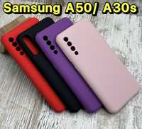 Не пачкаются. Чехол софттач Silicone Case на Samsung A50/ A30s