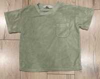 Koszulka t-shirt chłopięcy oliwkowy H&M 98-104