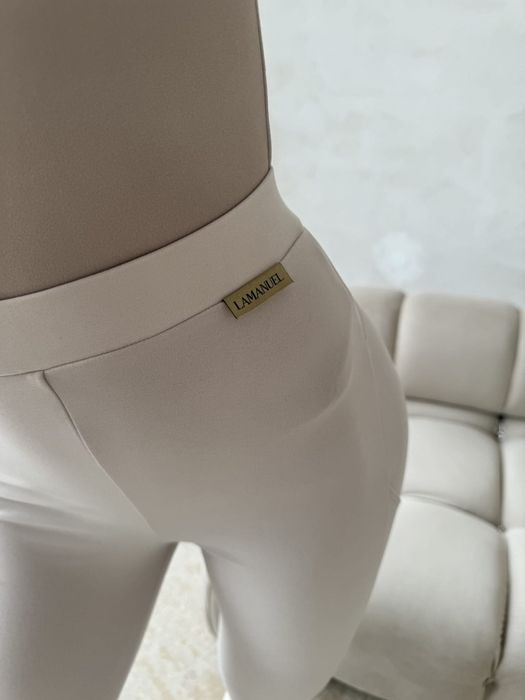 WYPRZEDAŻ legginsy LaManuel Hustle S M jasny beż ciemny beż