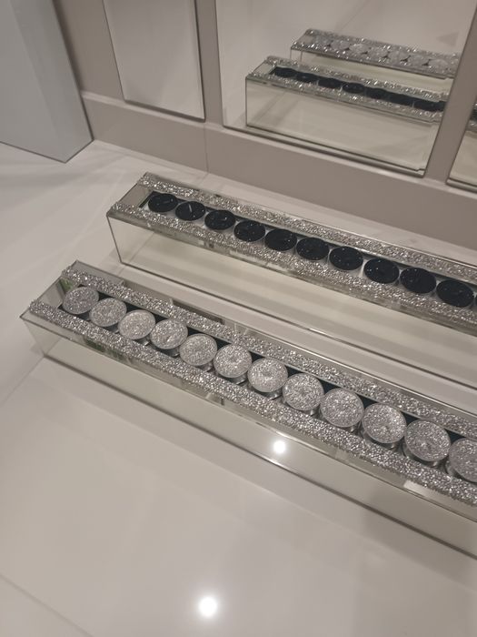 Świecznik lustrzany glamour