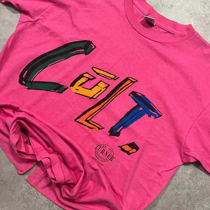 Vintage Koszulka Cult Spellout T-Shirt Single Stitch Retro Y2K 90s