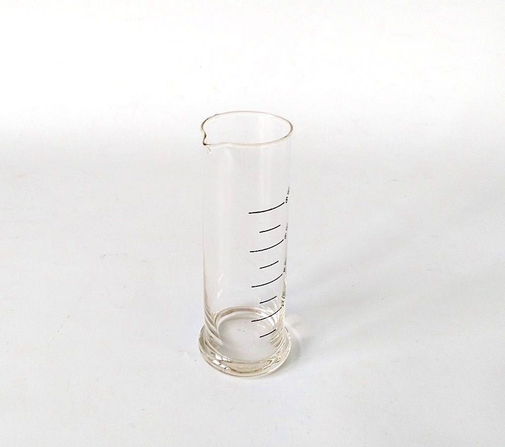 Miarka menzurka szklana 80 ml 8 cl laboratorium apteka kuchnia retro