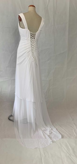 Prosta nowa suknia ślubna 40/42 L/XL Empire gorset cywilny poprawiny