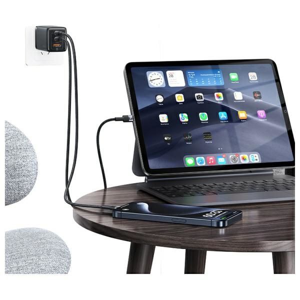 USAMS Kabel USB-C na USB-C 60W 1.2m      Aluminum Alloy Data Cable SY