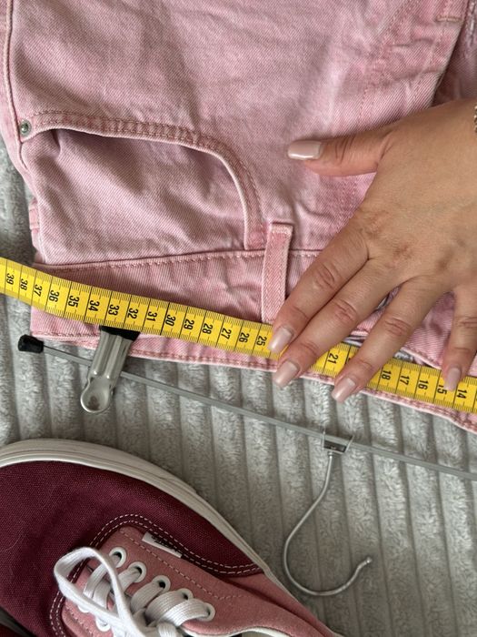 Рожеві джинсові шорти ZARA S M