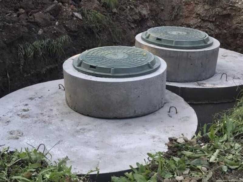 Копання септиків. монтаж септик під ключ бетонні квадрати круги кільця