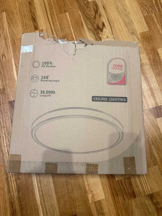 Plafon ledowy lampa sufitowa ścienna okrągły 32W 6500K