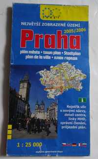 Praga - Plan Miasta Z 2005 Roku - Wyd. Czeskie