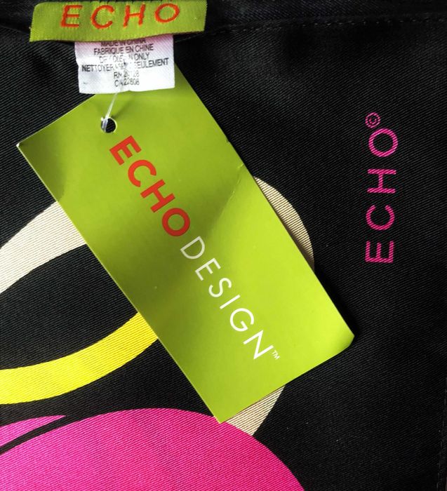Echo design szal jedwabny,apaszka  nowy 137x27
