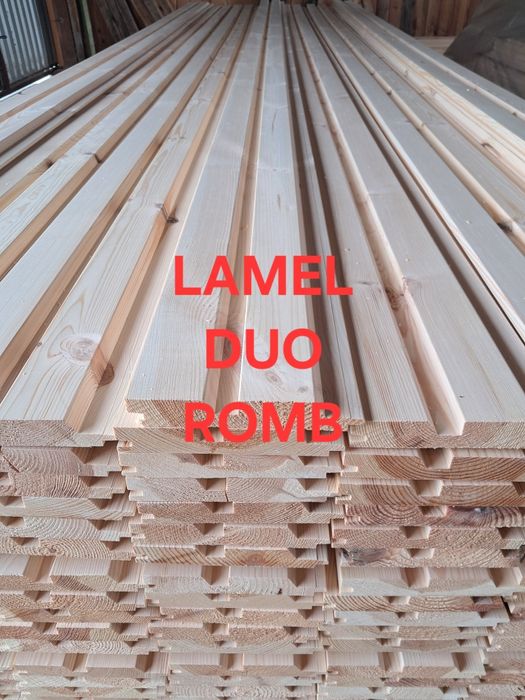 PRODUCENT deska elewacyjna lamele, romb duo kl 1 sosna, świerk, modrze