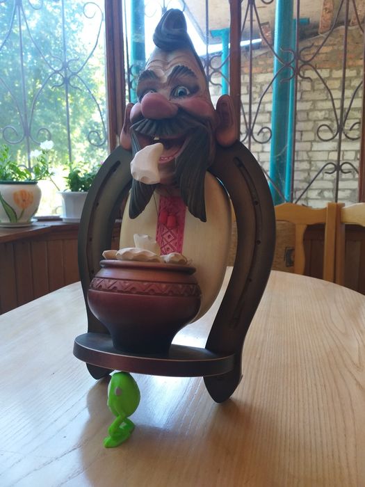 Сувенир, ручная работа, натуральное дерево Козак на подкове