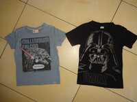 STAR WARS Lego George ZESTAW 2x koszulka tshirt niebieska czarna 4-5 l