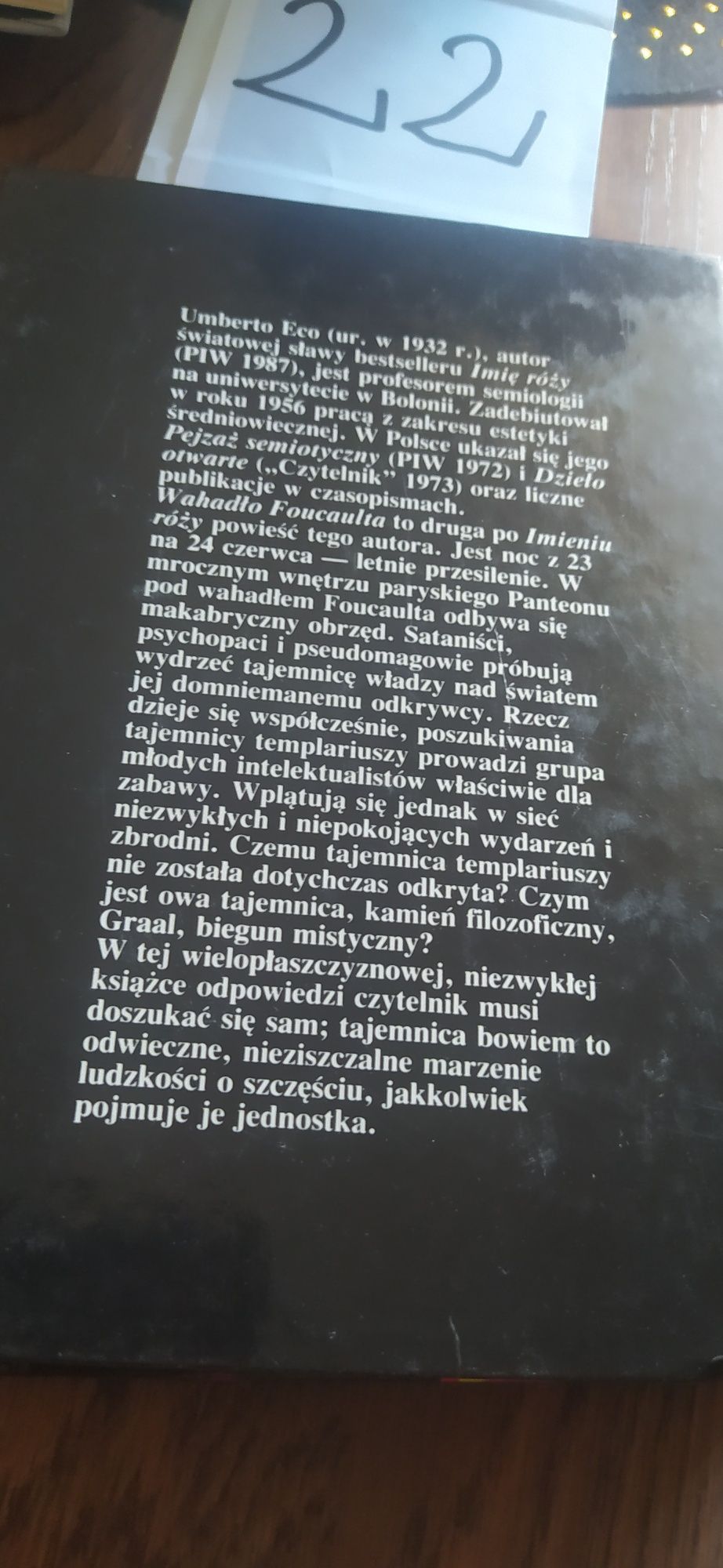 Umberto Eco Wahadło Foucaulta