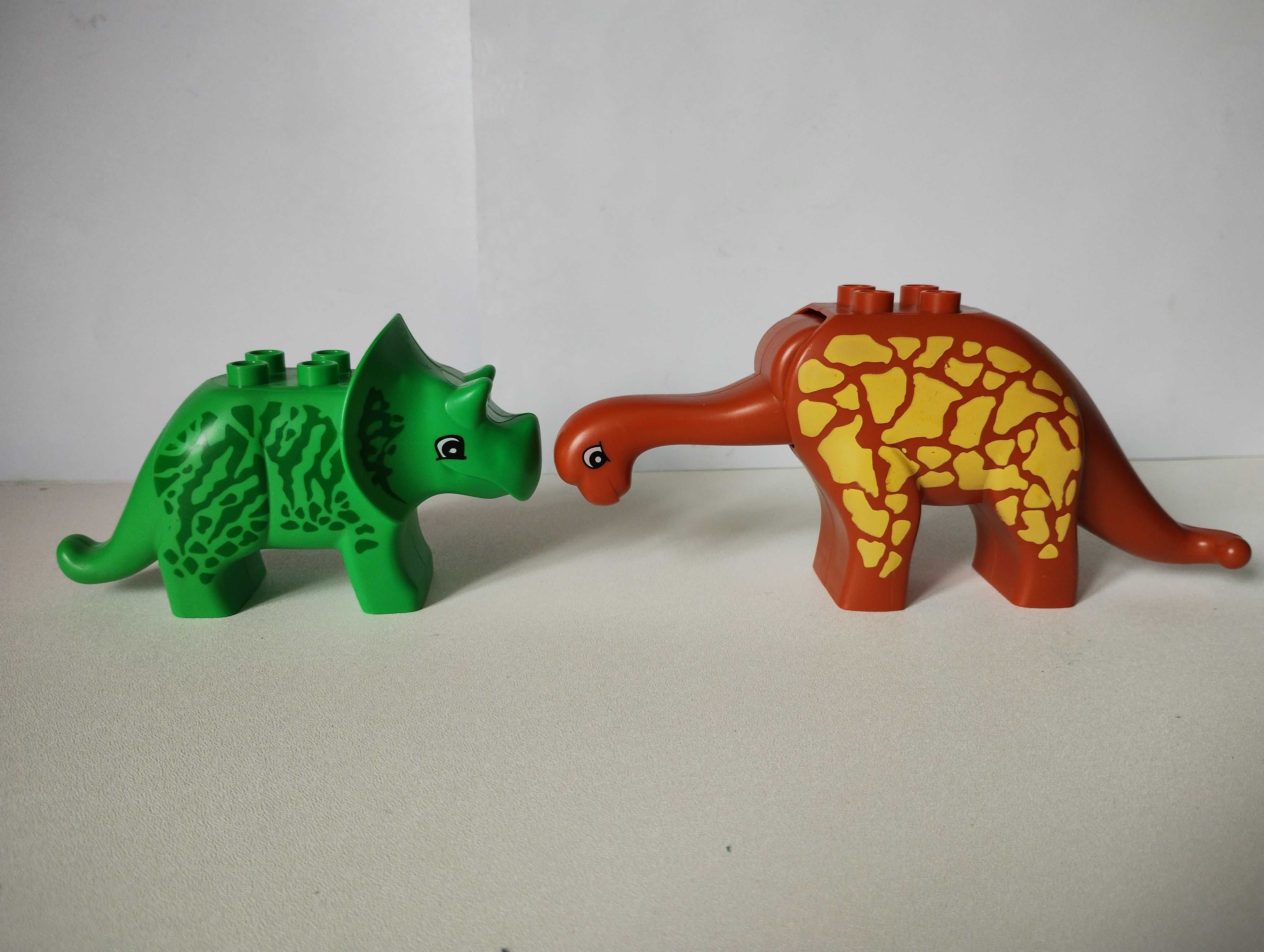 2 dinozaury jak LEGO Duplo Brontozaur i Triceratops