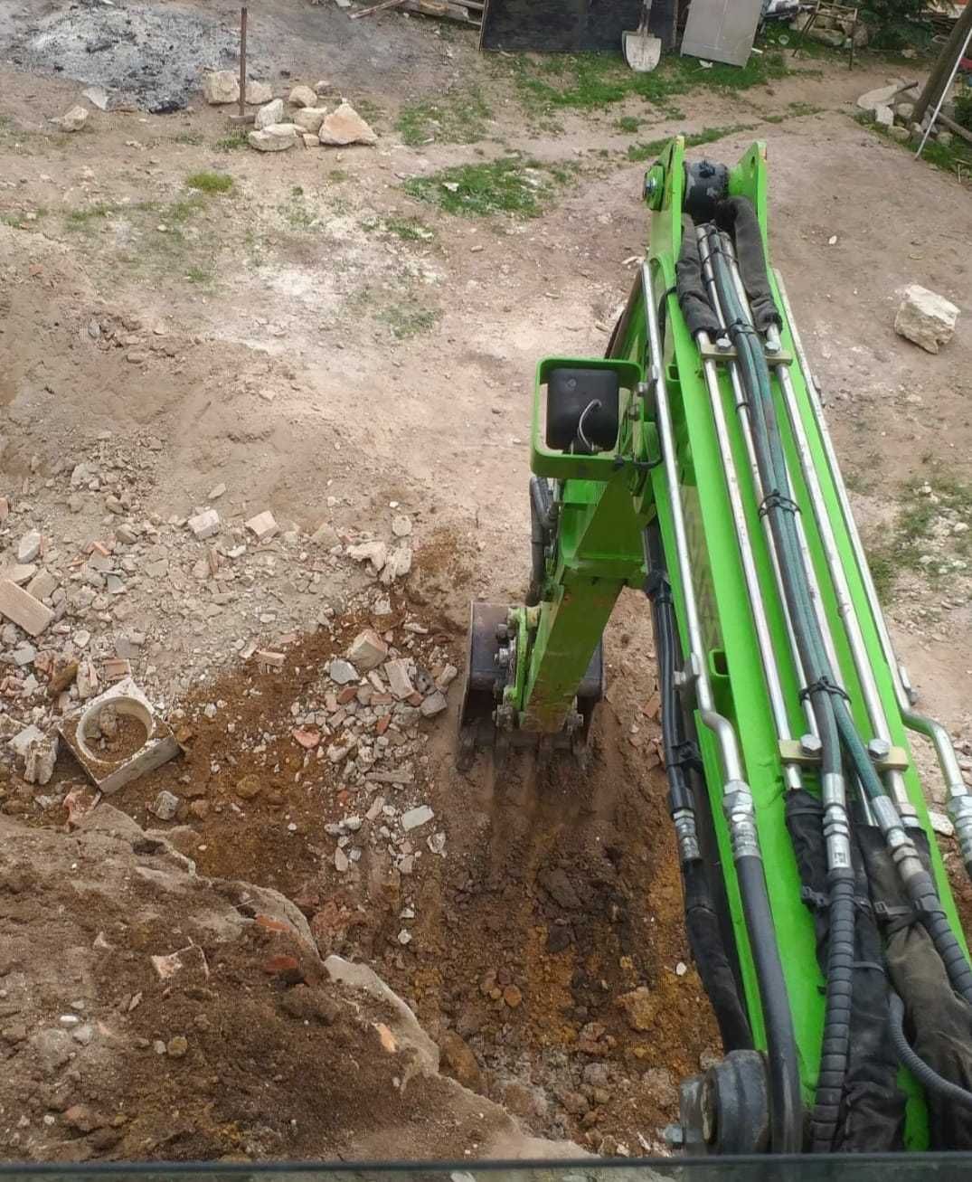 Recolha de entulho com Maquina