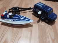 Zestaw policyjny Playmobil - samochód i łódź