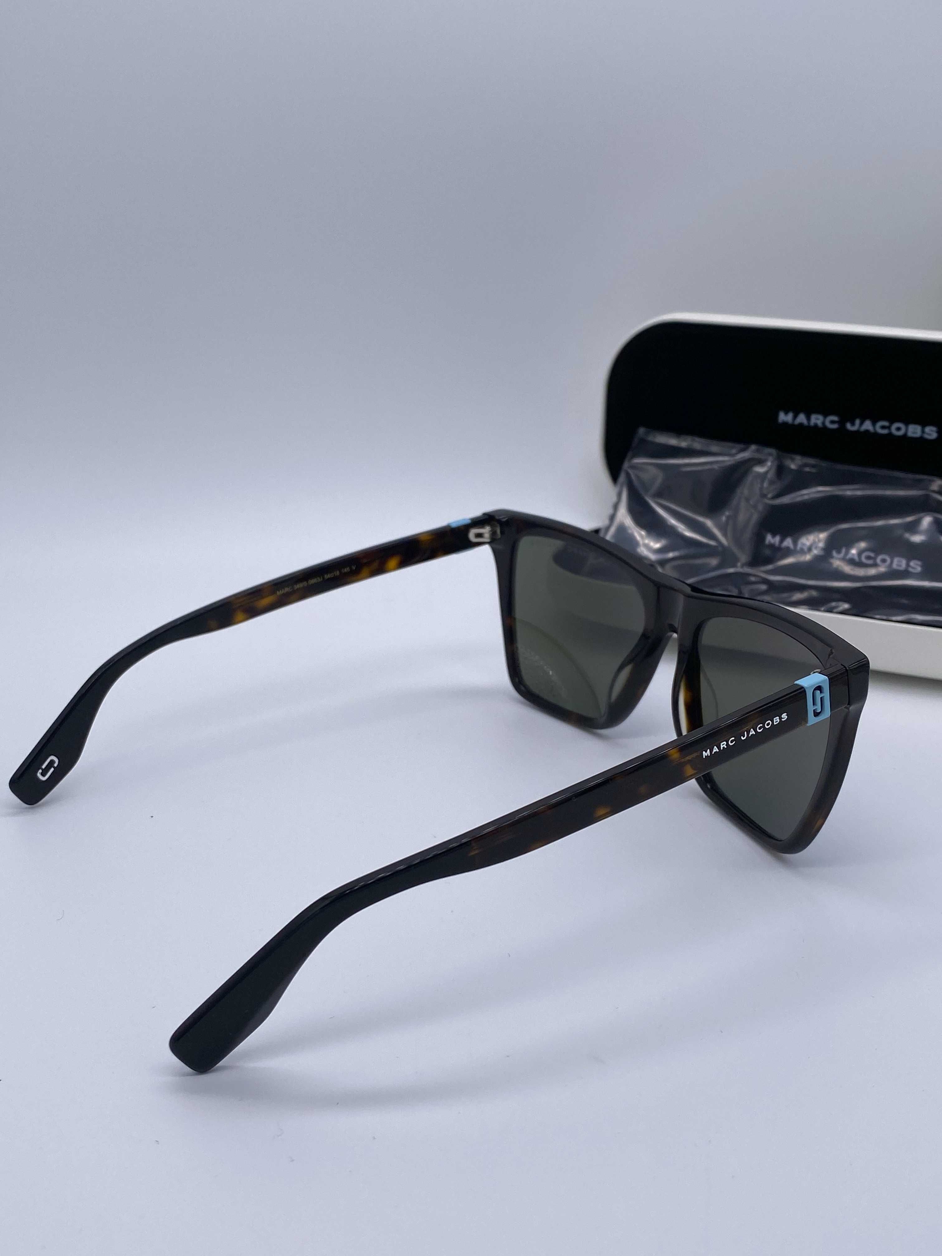 Męskie okulary Marc Jacobs MARC 349/S  przeciwsłoneczne czarne Prezent