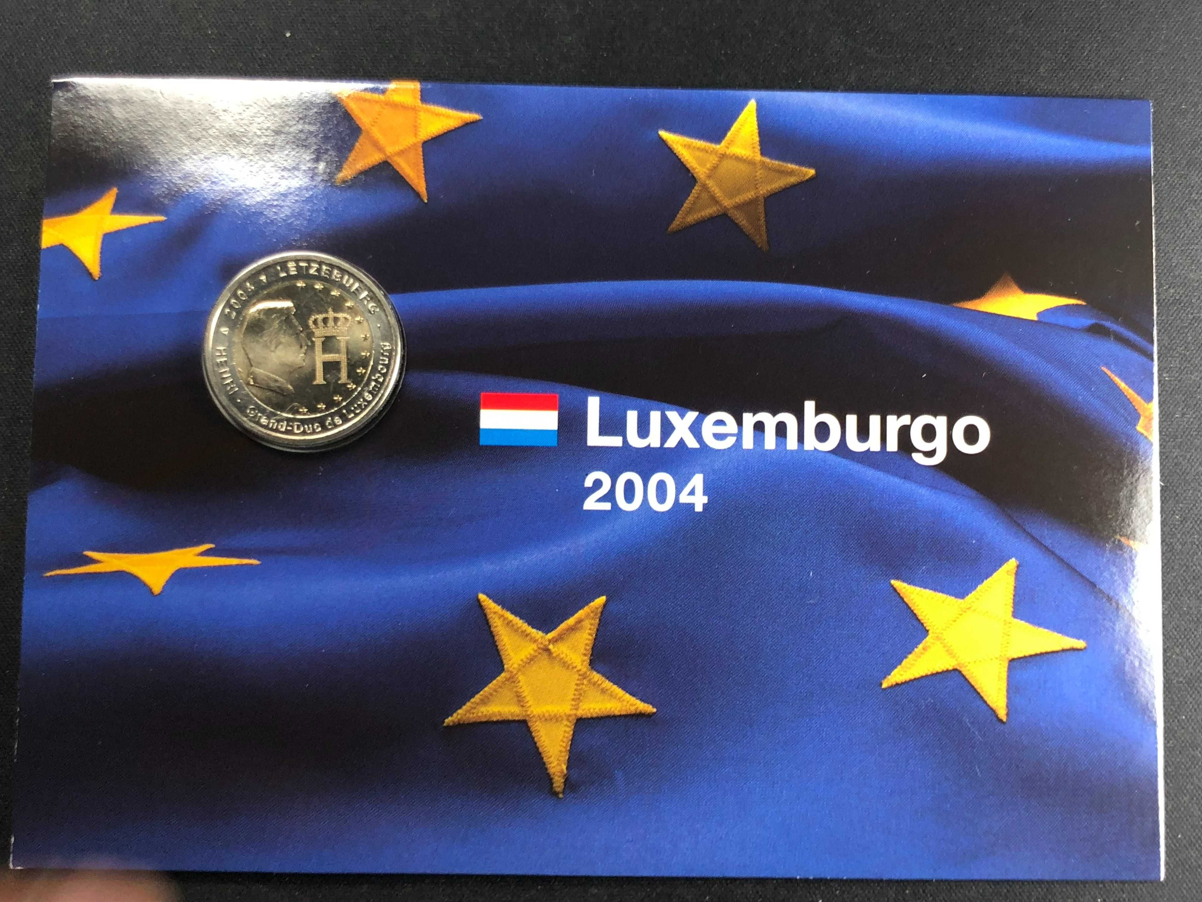 2 Euros 2004 Luxemburgo - Efígie e Monograma do Grão-Duque Henri