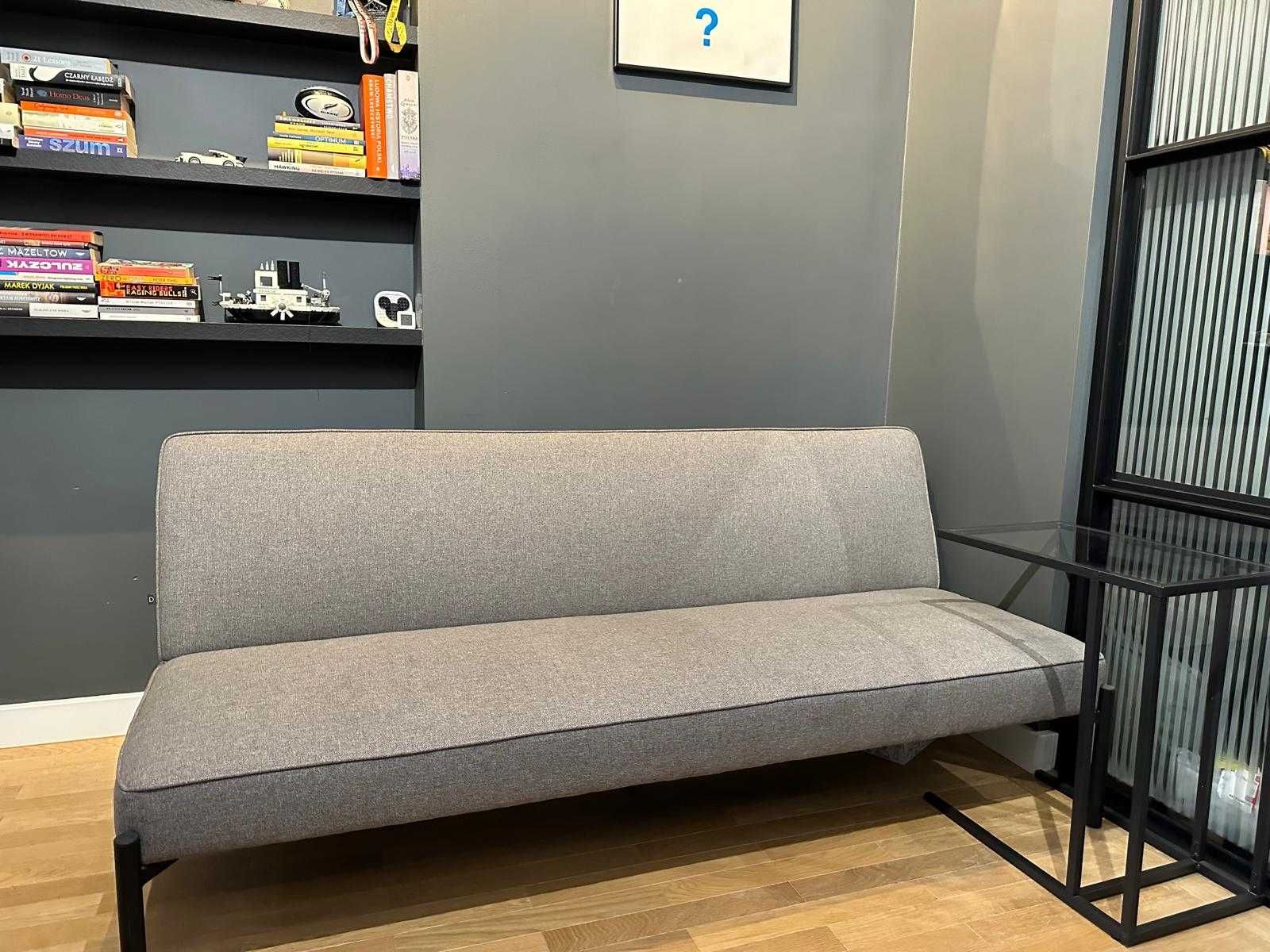 Sofa rozkładana Nelki 3-osobowa szara 190 cm