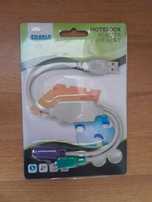 Kabel USB - 2x PS/2 4WORLD 0.4m