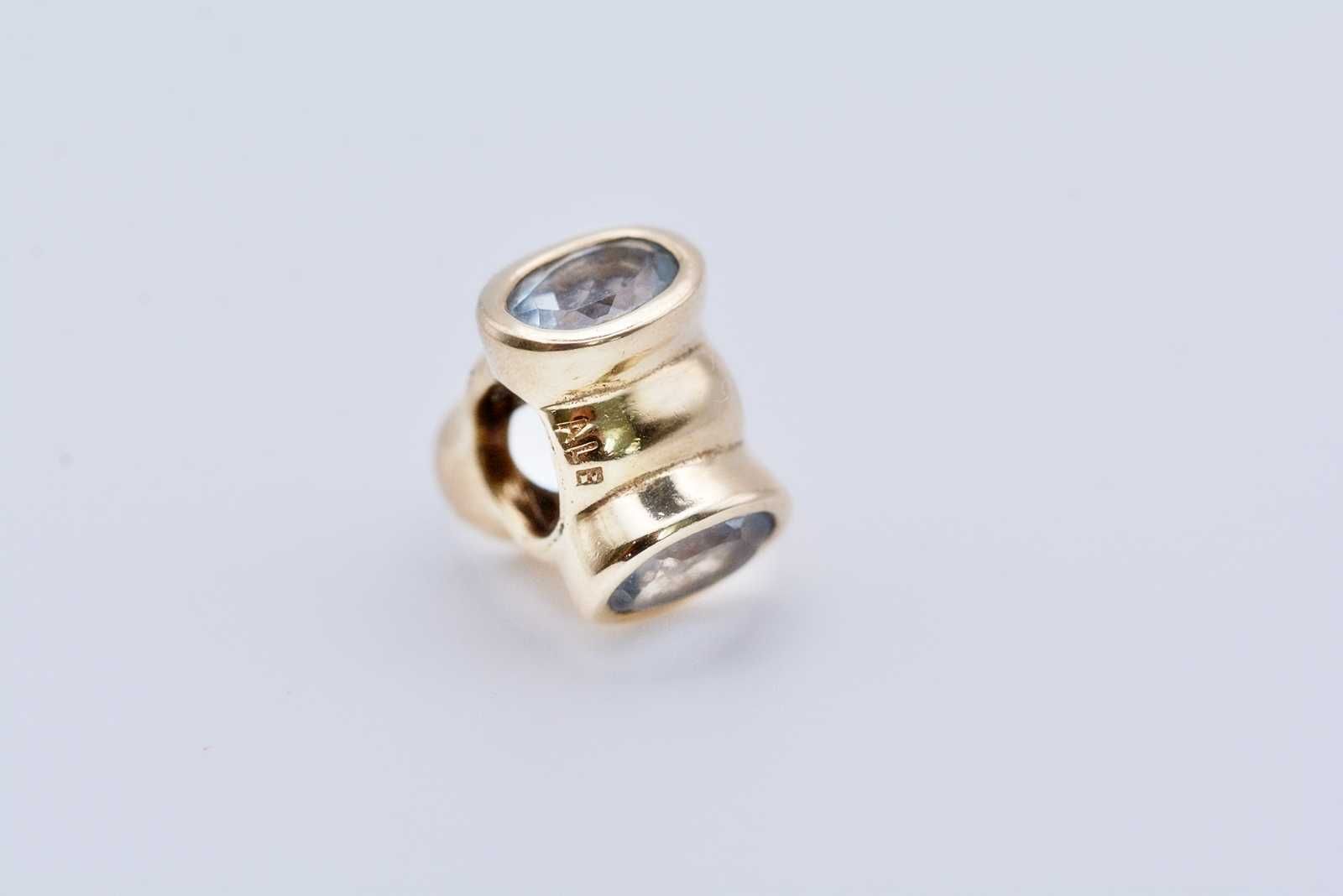 Oryginalny charms Pandora 750296AQ BIG AQUAMARINES 585 akwamaryny