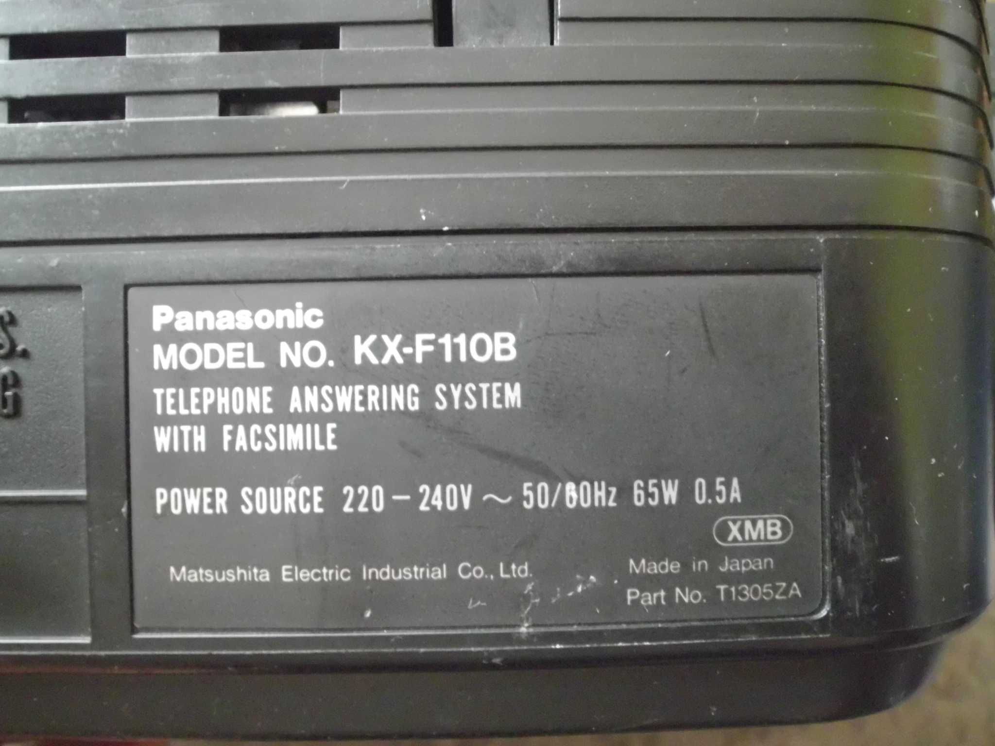 TELEFAX Panasonic KX-F110B Fax telefon i aut. sekretarka Made in JAPAN