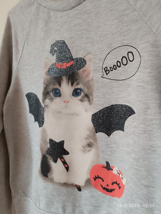 Cienka bluza H&M 122 128 Halloween