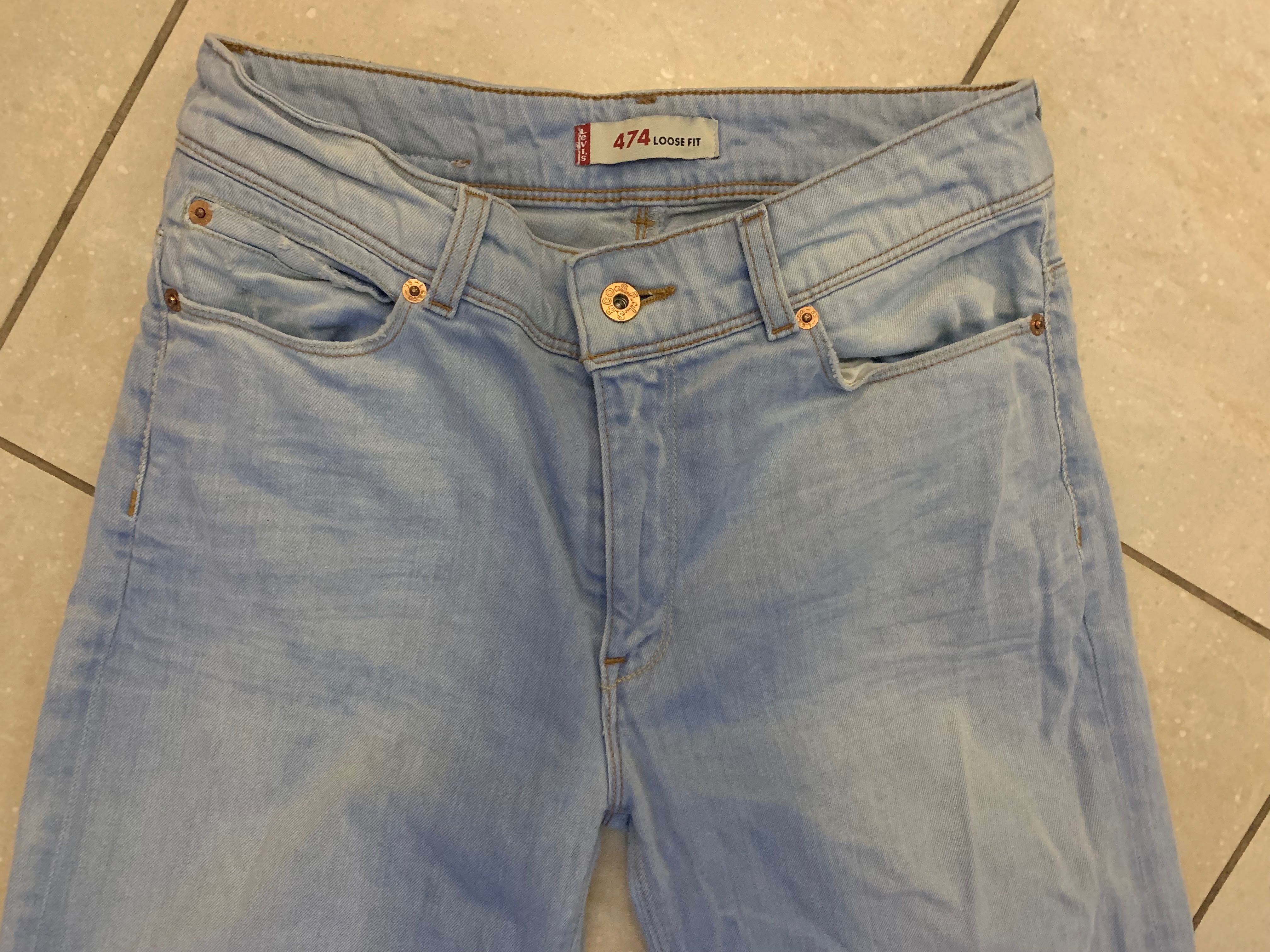 Levi’s 474 Loose Fit spodnie damskie jeans dzwony 30/32 wysoki stan