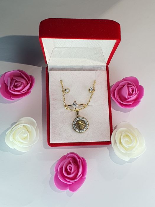 Conjunto de anel+brincos+colar
