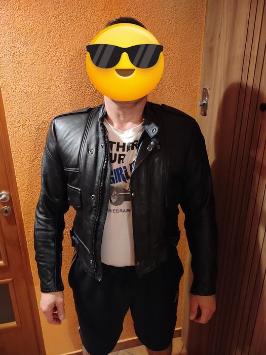 Kurtka motocyklowa skórzana męska rozmiar L