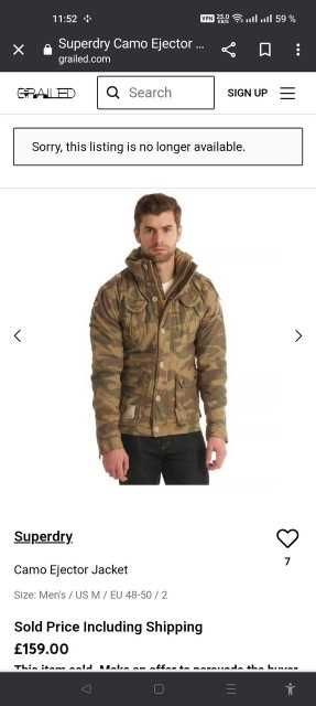 Куртка Superdry Camo Ejector jacket United Kingdom M.