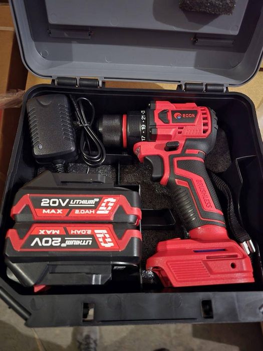 Акумуляторний безщітковий шуруповерт Edon ED-20BL (20 В, 40 Нм)