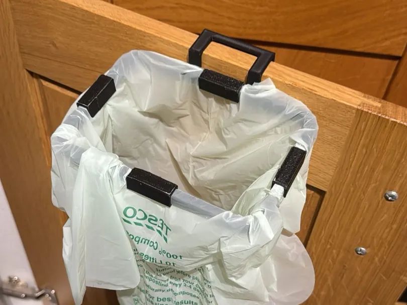 Suporte para Saco Lixo em Gaveta de Cozinha