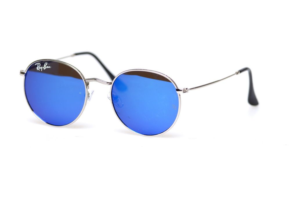 Новинка Солнцезащитные очки Ray Ban Round Metal 6002-blue 100% защита