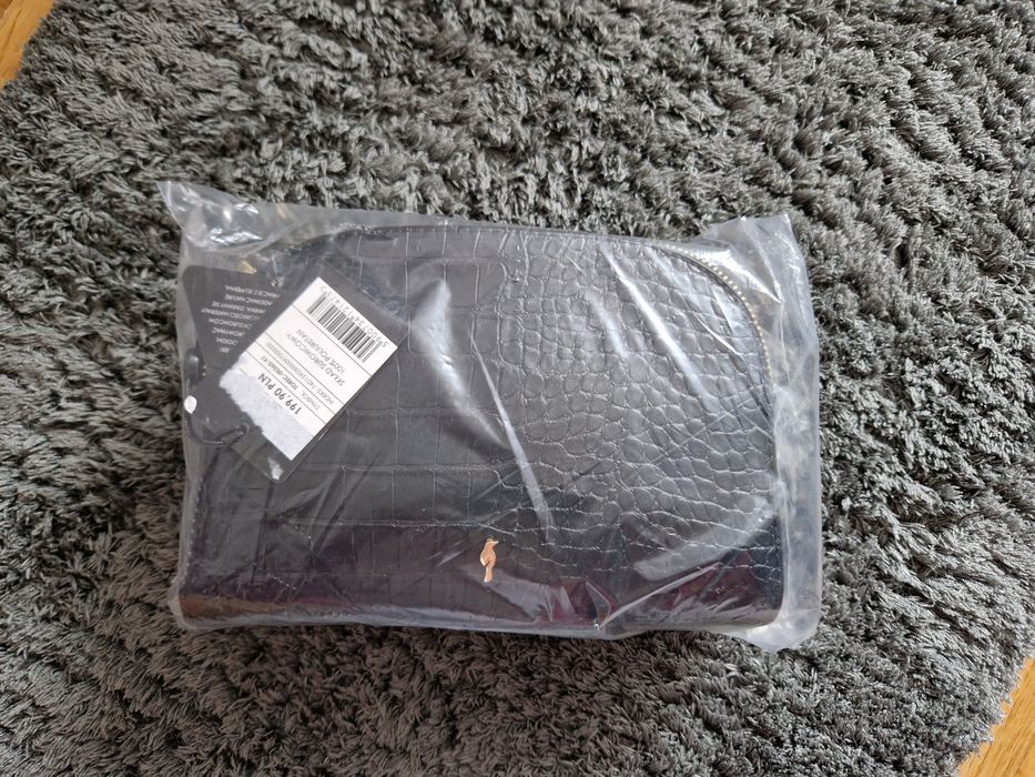 CZARNA damska/ młodzieżowa torebka OCHNIK CROCO