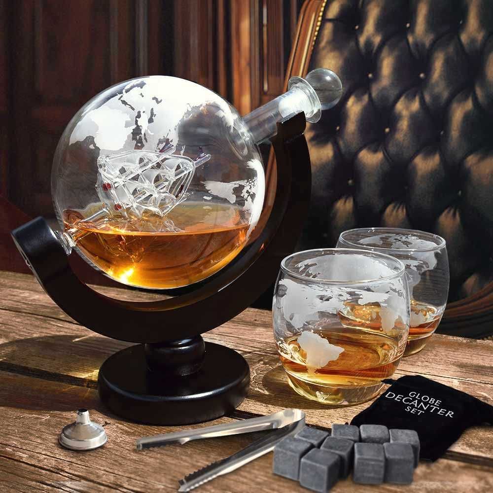 Karafka GLOBUS whisky szklanki akcesoria PREZENT