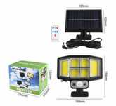 Lampa Solarna Osobny Panel Czujnik Ruchu Zmierzchu + Mocowanie + Pilot